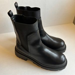 Dolce Vita Tall Black Moro Boots Faux Leather Size 9